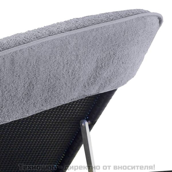 Плажни кърпи 6 бр сиви 60x135 см текстил 400 GSM