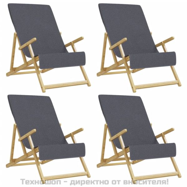 Плажни кърпи 4 бр антрацит 60x135 см текстил 400 GSM