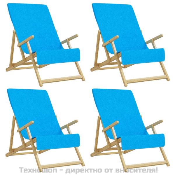 Плажни кърпи 4 бр тюркоаз 60x135 см текстил 400 GSM