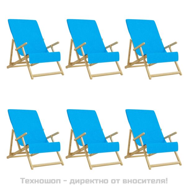 Плажни кърпи 6 бр тюркоаз 60x135 см текстил 400 GSM
