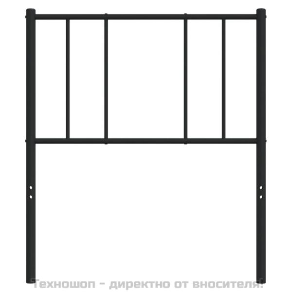 Метална табла за глава, черна, 80 см