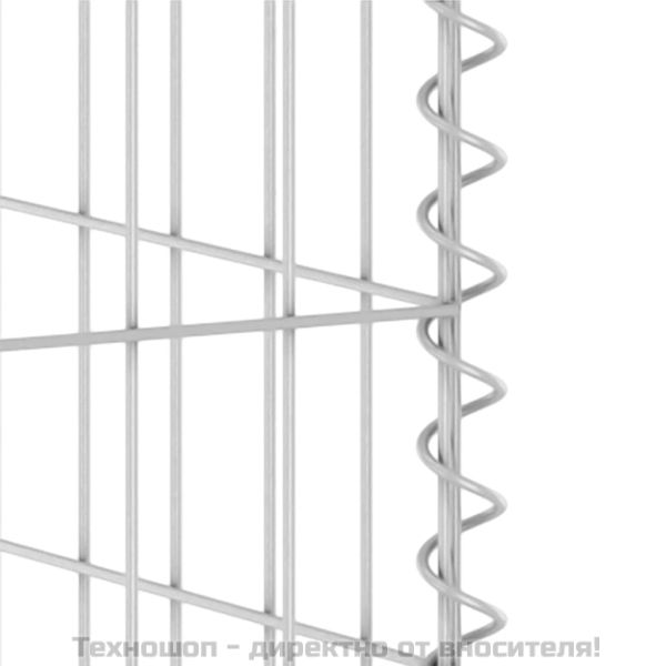 Габионна стена за контейнер поцинкована стомана 110x100x110 см