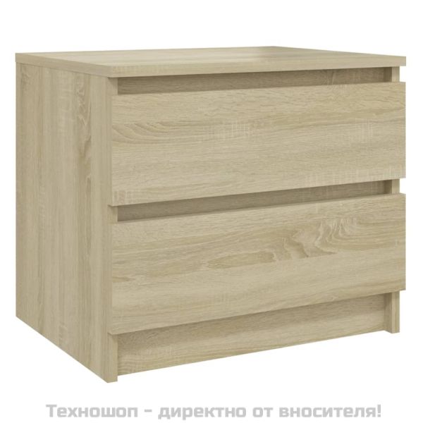 Нощно шкафче, дъб сонома, 50x39x43,5 см, инженерно дърво