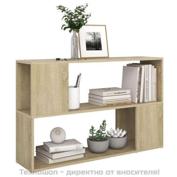 Библиотека, дъб сонома, 100x24x63 см, инженерно дърво