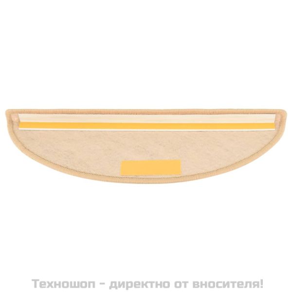 Самозалепващи стелки за стълби сизал 15бр 56x17x3см светлобежов