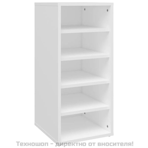 Шкафове за обувки, 2 бр, бели, 31,5x35x70 см, инженерно дърво