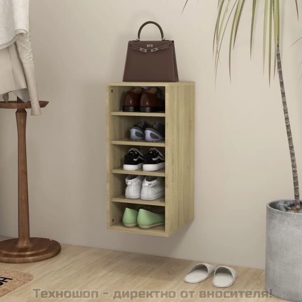 Шкаф за обувки, дъб сонома, 31,5x35x70 см, инженерно дърво