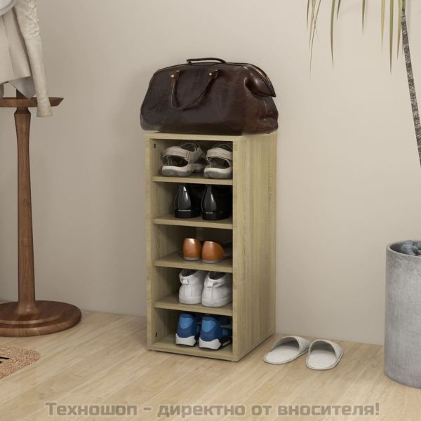 Шкаф за обувки, дъб сонома, 31,5x35x70 см, инженерно дърво