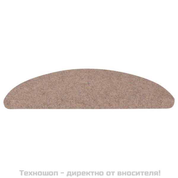 Самозалепващи стелки за стълби, 10 бр, бежови, 56x17x3 см