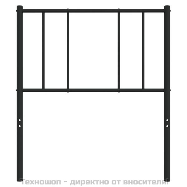 Метална резервна табла за легло, черна, 90 см