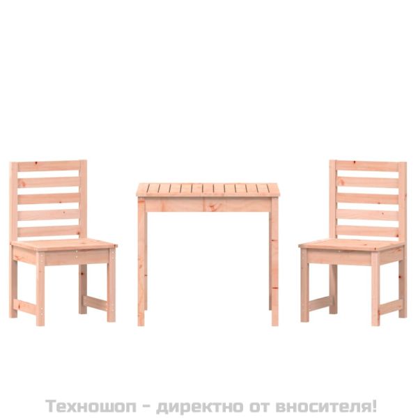 Градински бистро комплект от 3 части, дугласко дърво масив