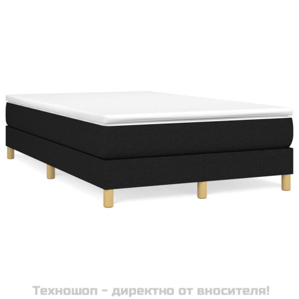 Боксспринг легло с матрак, черно, 120x200 см, плат