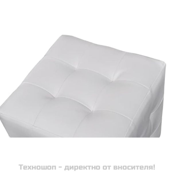 Кубични табуретки, бели