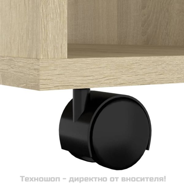 Подвижен шкаф, дъб сонома, 60x35x75 см, инженерно дърво