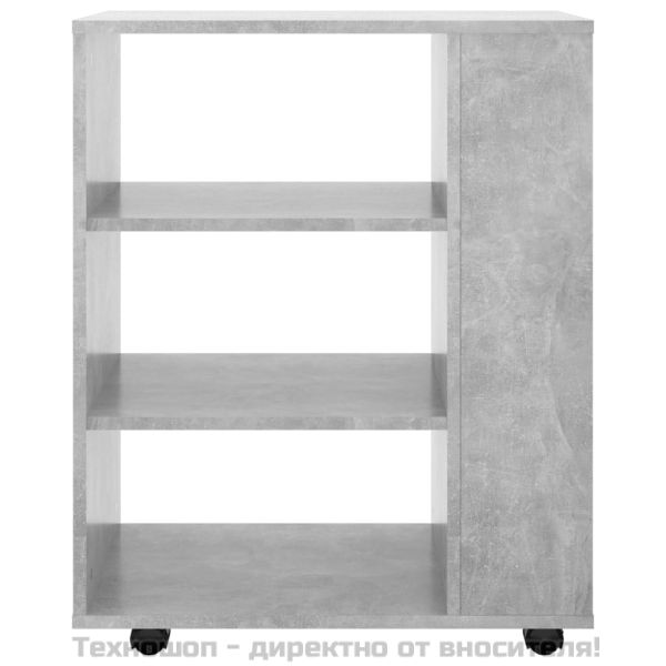 Подвижен шкаф, бетонно сив, 60x35x75 см, инженерно дърво