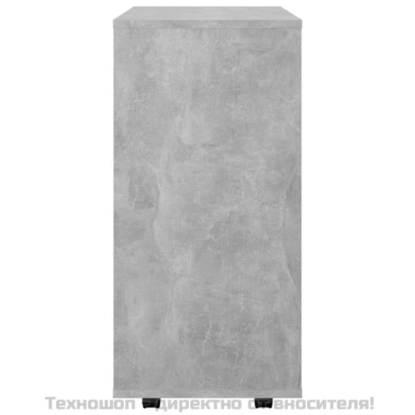 Подвижен шкаф, бетонно сив, 60x35x75 см, инженерно дърво