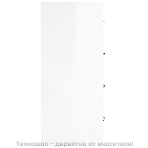 Сайдборд с 4 чекмеджета, 60x30,5x71 см, бял гланц