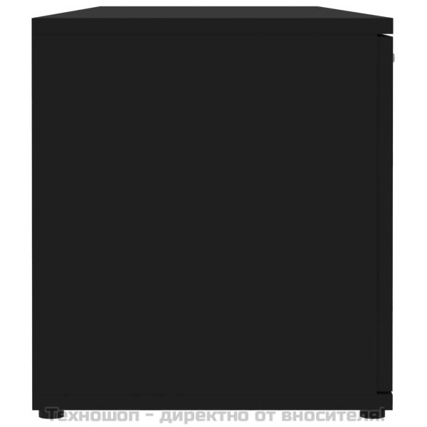 ТВ шкаф, черен, 120x34x37 см, инженерно дърво