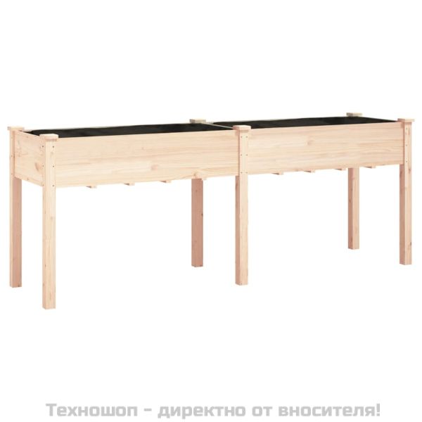 Саксия с вложка 203x53x76 см масивна ела