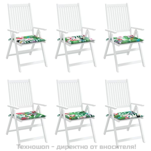 Възглавници за градински столове 2 бр шарени 40x40x4 см плат