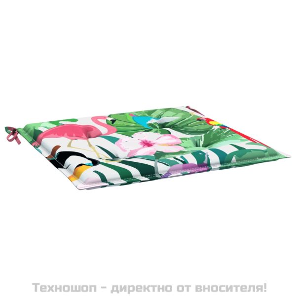 Възглавници за градински столове 2 бр шарени 40x40x4 см плат