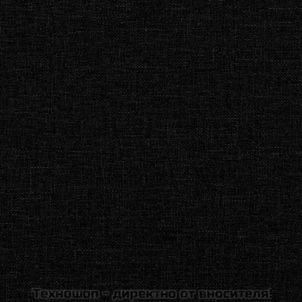 Разтегателен диван с подлакътници, черен, плат