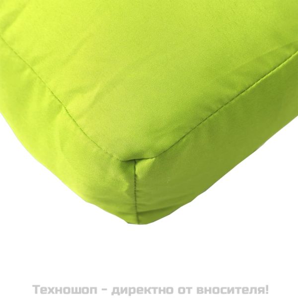Палетни възглавници, 2 бр, яркозелени, текстил