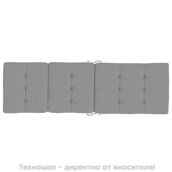 Възглавници за столове шезлонги 2 бр сиви Оксфорд плат