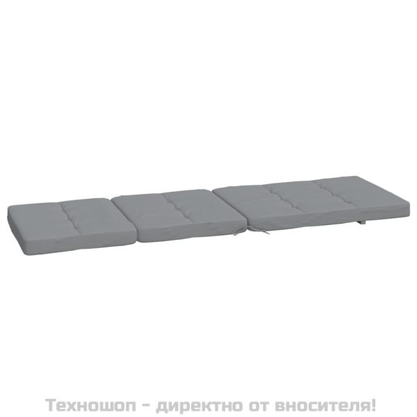 Възглавници за столове шезлонги 2 бр сиви Оксфорд плат