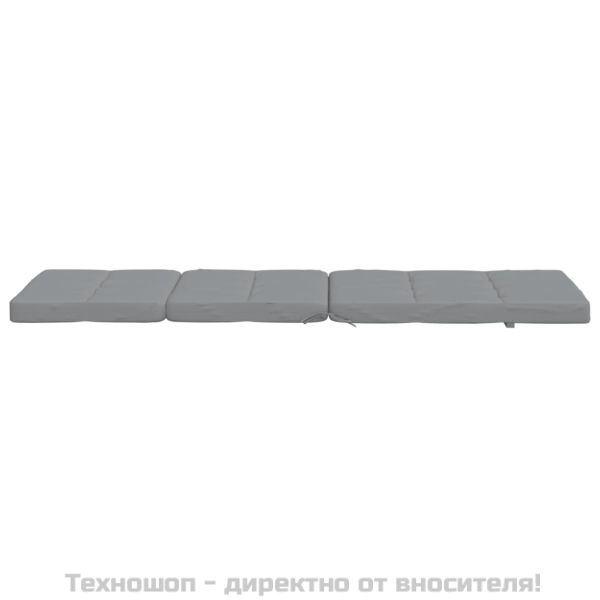 Възглавници за столове шезлонги 2 бр сиви Оксфорд плат