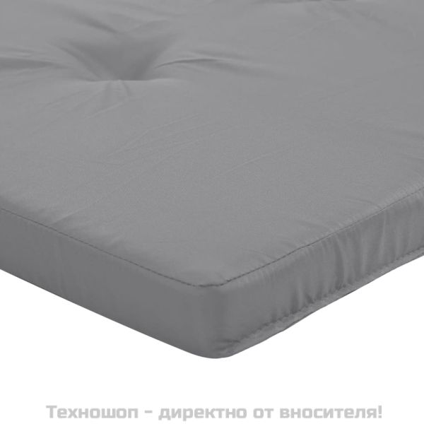 Възглавници за столове шезлонги 2 бр сиви Оксфорд плат