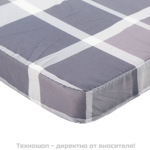 Възглавници за столове шезлонги 2 бр сиво каре Оксфорд плат
