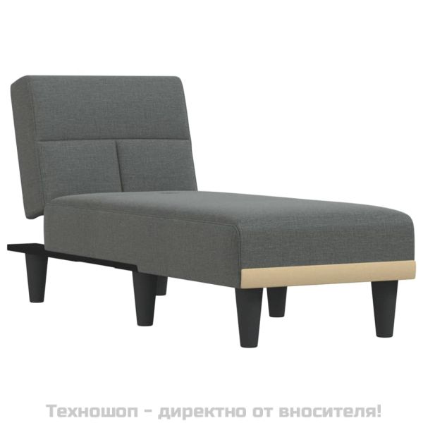 Кушетка, тъмносива, текстил