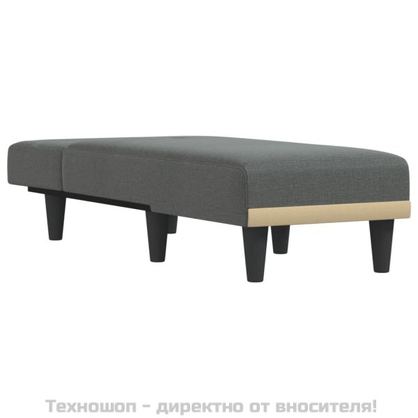 Кушетка, тъмносива, текстил