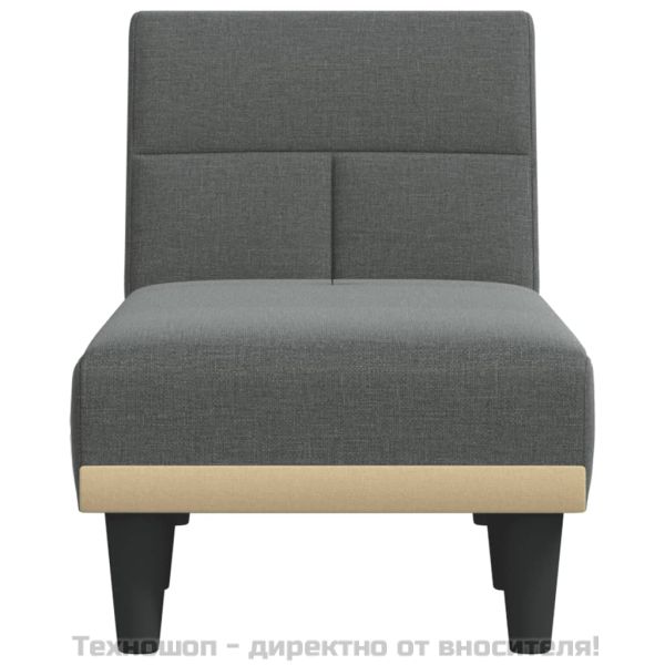 Кушетка, тъмносива, текстил