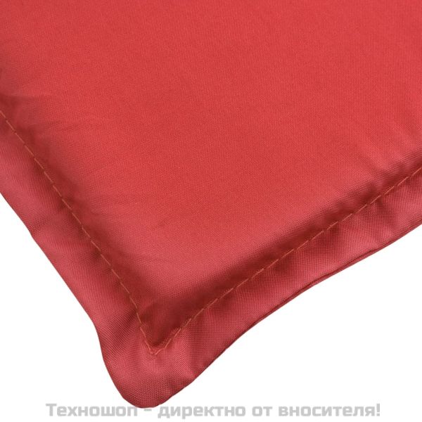 Шалте за шезлонг, червено, 180x60x4 см, Оксфорд плат
