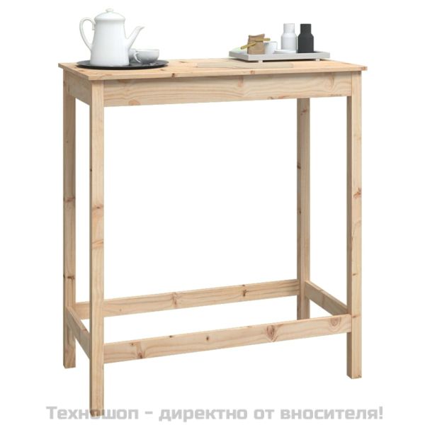 Бар маса, 100x50x110 см, борово дърво масив