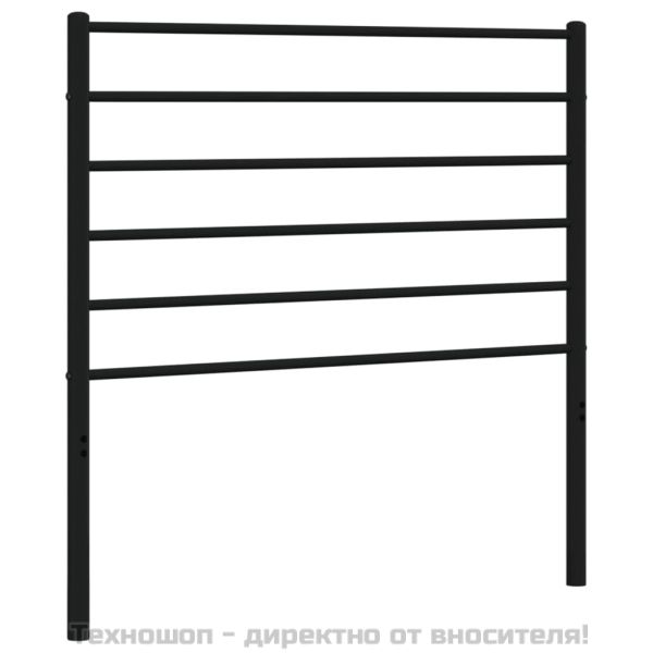 Метална табла за глава, черна, 100 см