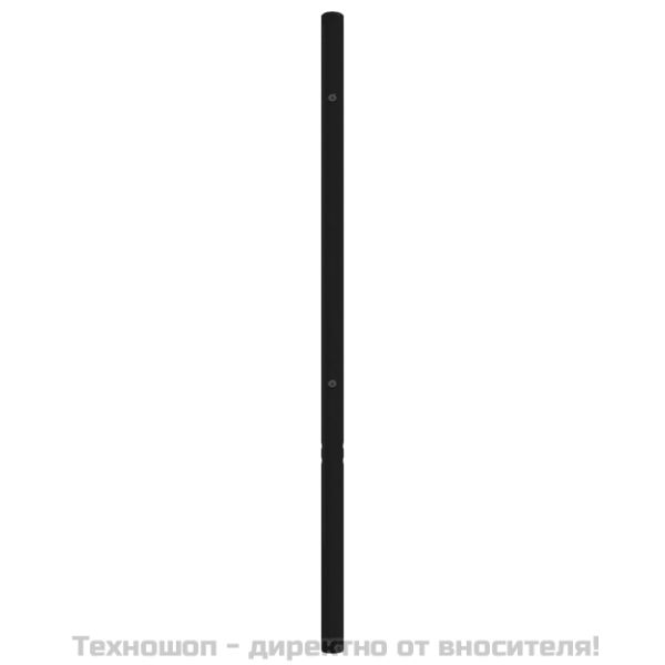 Метална табла за глава, черна, 107 см