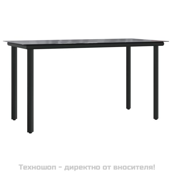 Градински комплект от 5 части с възглавници полиратан и стомана