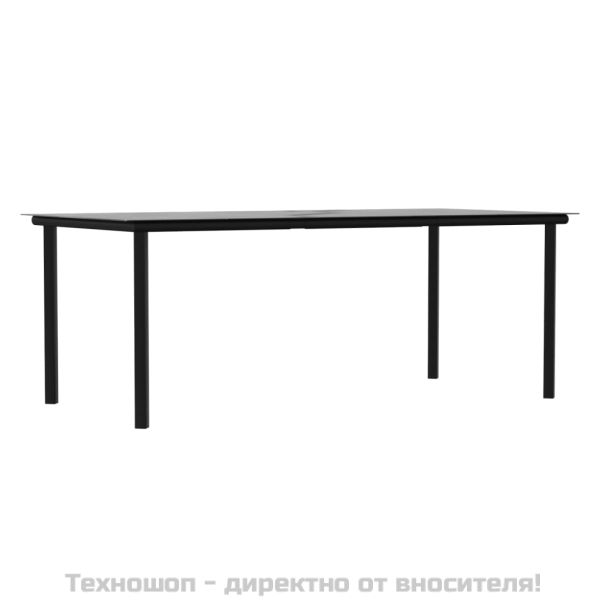 Градински комплект с възглавници от 9 части полиратан и стомана