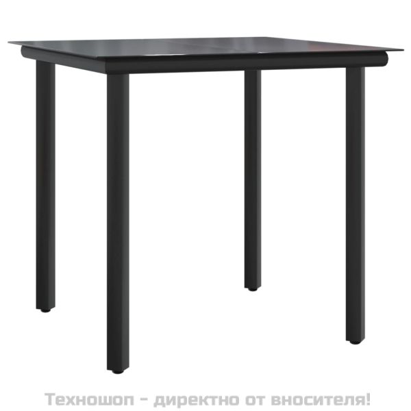 Градински комплект от 5 части с възглавници полиратан и стомана