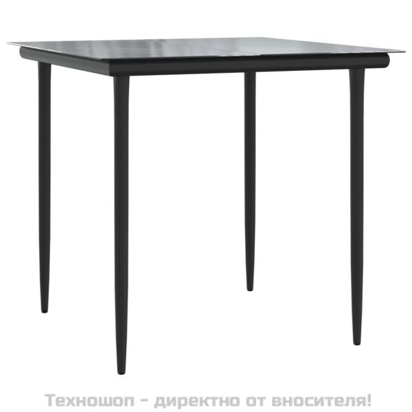 Градински комплект от 5 части с възглавници полиратан и стомана