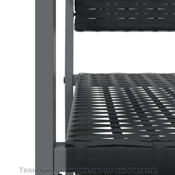 Градински трапезен комплект от 5 части полиратан и стомана