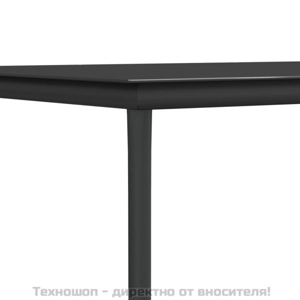 Градински трапезен комплект от 5 части полиратан и стомана