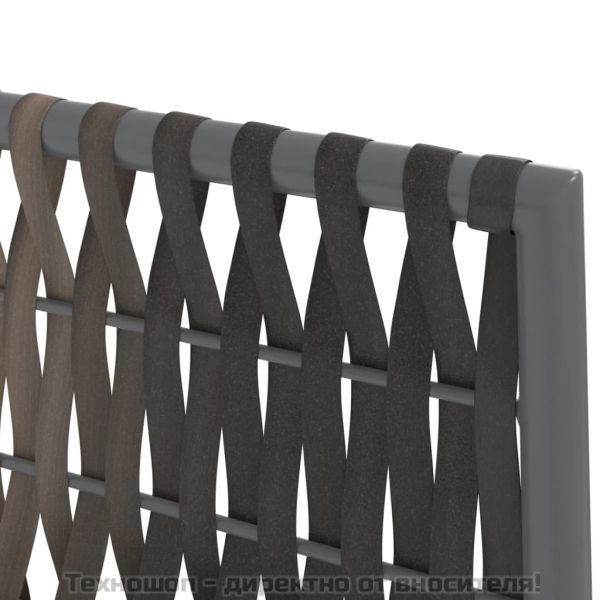 Градински комплект от 5 части с възглавници полиратан и стомана