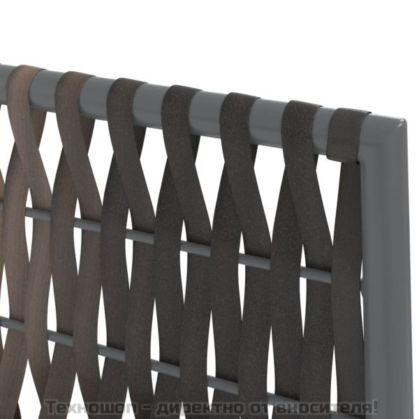 Градински комплект от 5 части с възглавници полиратан и стомана