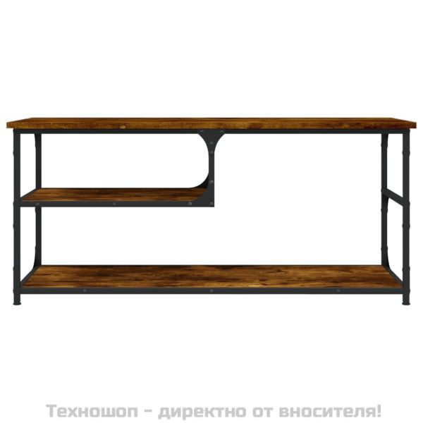 ТB шкаф, опушен дъб, 103x38x46,5 см, инженерно дърво и стомана