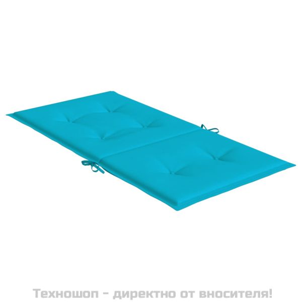 Възглавници за столове с ниски облегалки 6 бр тюркоаз текстил