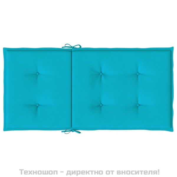 Възглавници за столове с ниски облегалки 6 бр тюркоаз текстил